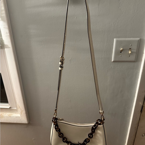 Kate Spade White Handbag with Tortoise Chain - Picture 2 of 5